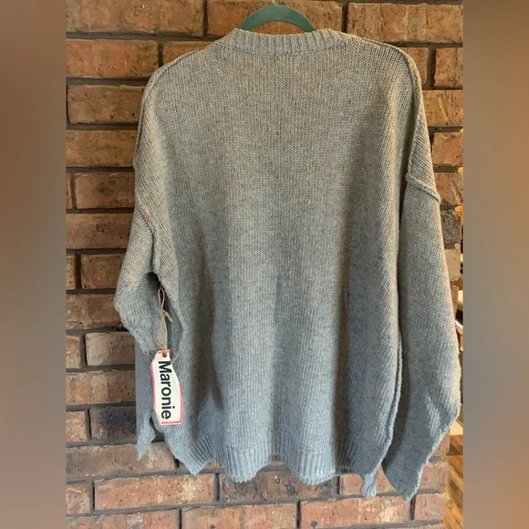 💥SALE💥 NWT Maroni Grey Speckled Sweater S - Picture 2 of 3